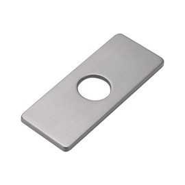 Jiakalamo Kitchen Sink Hole Plate Hole Lid Stainless Steel Rectangular Cover Plate for Faucet Bathroom Kitchen (Grey)