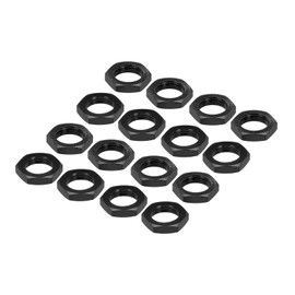 sourcing map Aluminium 17 mm RC Wheel Nut Thread M12 x 1.0 mm Hexagonal Wheel Nuts RC Wheel Nut for 1/8 RC Model Car Trucks Off-Road Vehicles Upgraded Parts Pack of 16 (Black)