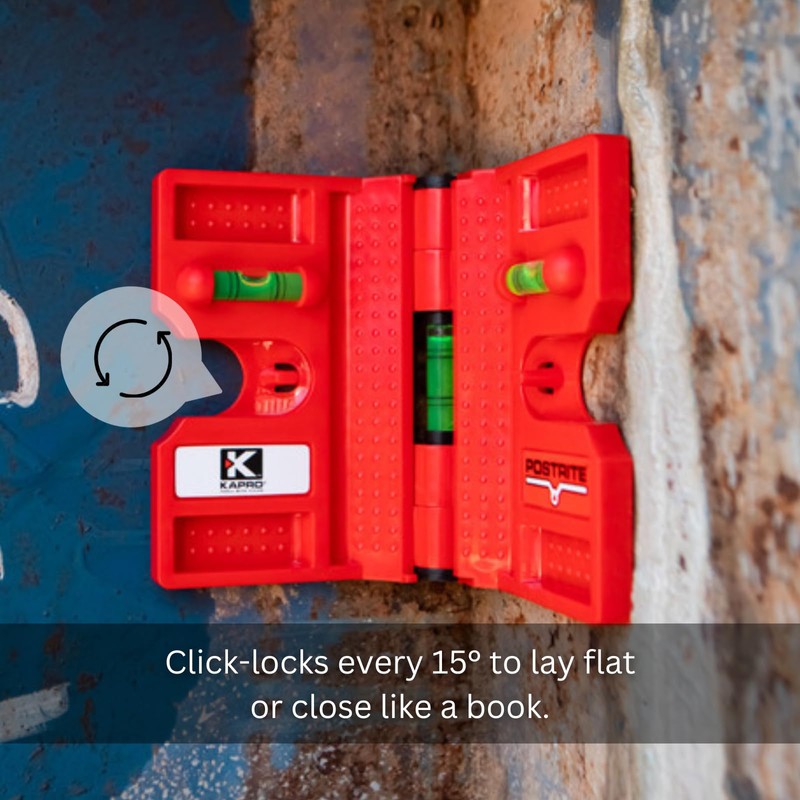 Kapro - 340 Postrite Post Level - Adjustable Folding Post