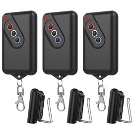Guardian 2211-l Remote Garage Door Opener Transmitter 303MHz, 390MHz Dual Band Garage Door Remote Transmitter with Keychain, 3 Pack
