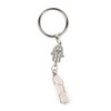 Myga Hamsa & Clear Quartz Keychain - Handmade Finely Crafted