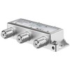 Axing BVE 40-01 4-Way BK Splitter (5-1000 MHz) for Cable