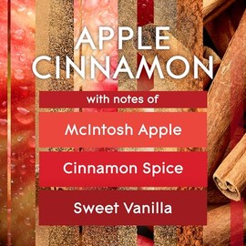 Glade Glade PlugIns Air Freshener Refill, Scented and Essential Oils for Bathroom and Home Fragrance, Apple Cinnamon, 5 Count