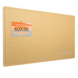 Large Bulletin Board - 60" x 36" Decorative Felt Board, Extra Large Foldable Pinboard, Corkboard Alternative for Memos, Photos, Pictures - Ginger Yellow