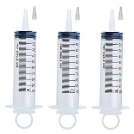 3 Pack 100ml Syringes, Large Garden Syringe for Scientific Labs, Watering, Refilling