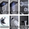 ELLO&ALLO Led Shower Panel Tower System Faucet 5-Function Rainfall Waterfall