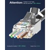 VCELINK CAT6A Connector, RJ45 Connectors Pass Through CAT6A CAT7 Shielded,