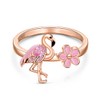 Flamingo Ring 925 Sterling Silver Pink Flamingo Rings for Women