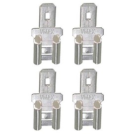 QTY4 F2 TO F1 TIN PLATED 12V 8AH BATTERY TERMINAL ADAPTER 0.250” TO 0.187”