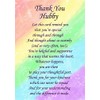 Thank You 'Hubby' Poem Verse Greeting Card