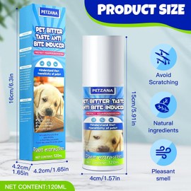 MOYAMUTU Bitter Apple Spray for Dogs: 100ML Natural Alcohol-Free Bitter Spray for Dogs to Stop Chewing Licking, Deterrent Spray for Puppy Training Protect Furniture, Shoes, Cords Indoor/Outdoor Use