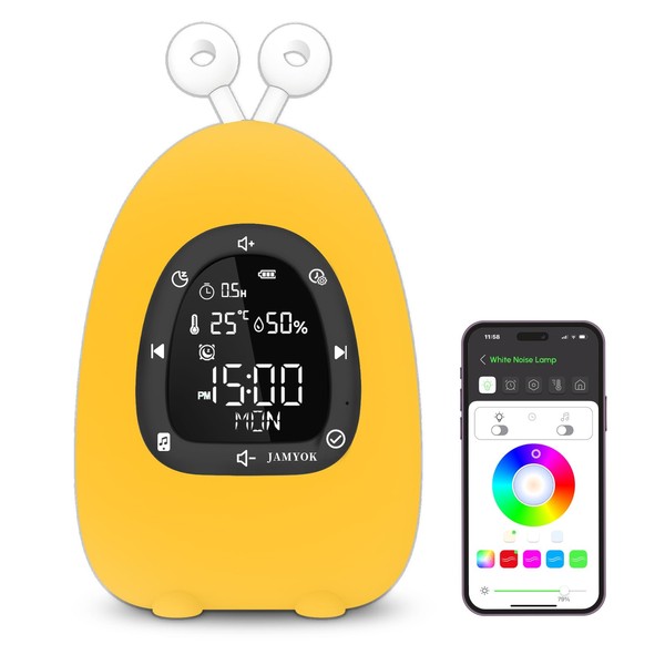 JAMYOK Sunrise Alarm Clock Wake Up Light, White Noise Sound
