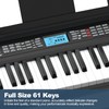 61 Key Keyboard Piano, Portable Electric Piano Keyboard w/LCD Screen,