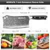 MOSFiATA Damascus 7” Cleaver Knife，Ultra Sharp Vegetable and Meat Butcher