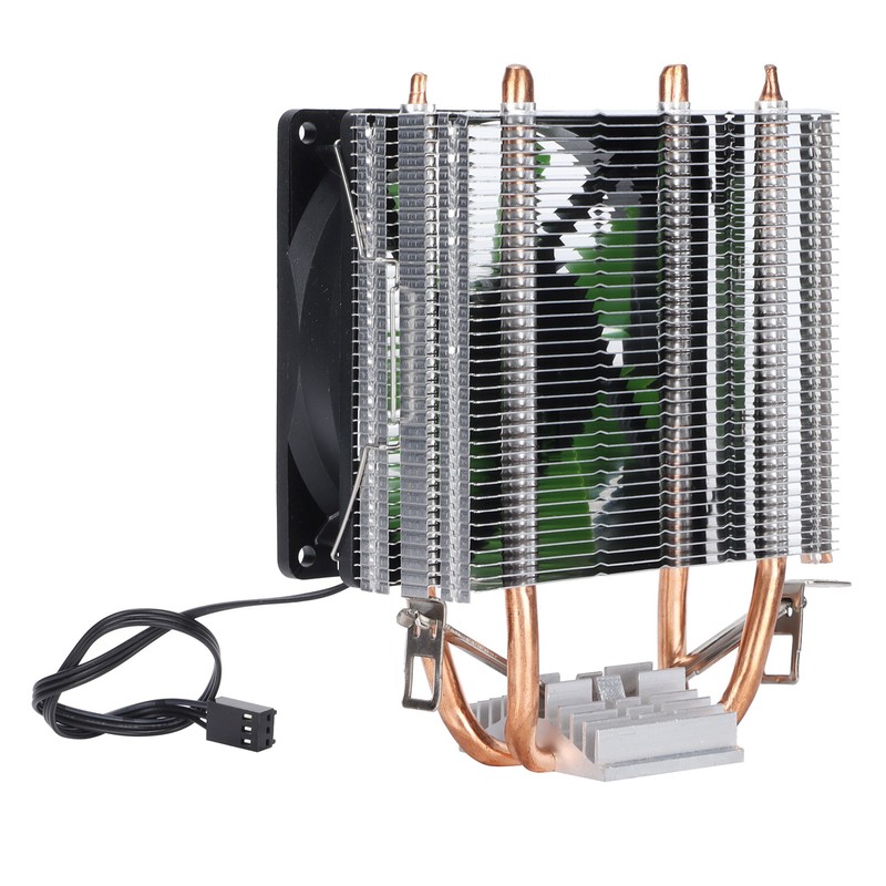 CPU Cooling Fan Pure Copper Double Heat Pipe Mute Universal