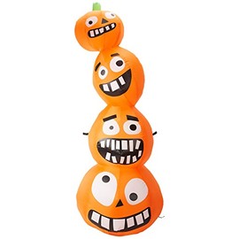 Gemmy 54817 Airblown Funny Pumpkin Stack-OPP