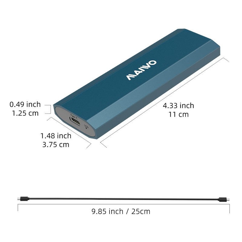 MAIWO Carcasa Cajas de M.2 NVMe SATA Disco Duro, Adaptador