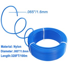 Dnuzewr .065''/1.6mm Grass Trimmer Line 328ft/100m Round Nylon Weed Trimmer String Line