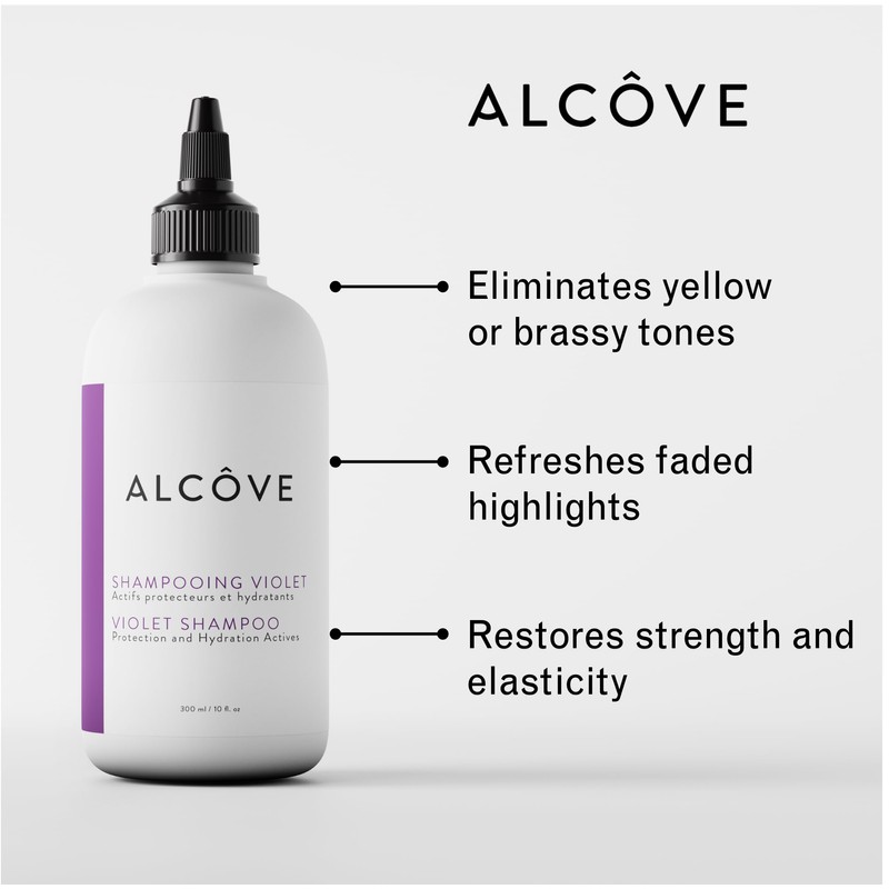 Alcôve - Violet Shampoo - Evening Primrose Oil, Mango Extract,