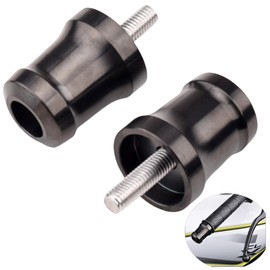 HRuizq Motorcycle Accessories Handlebar Ends Ultra Heavy Bar Ends compatible with Genuine Handlebars M8 Type Ninja 400 | Z900RS | ZX25R | ZX4R etc. (Black, 325 g)