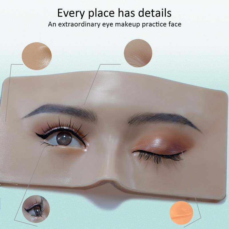 GETPUCHRA Makeup Practice face Eye Makeup Silicone Makeup Practice Board