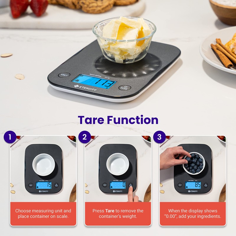 Etekcity Food Kitchen Scale, Digital Weight Grams and Oz for