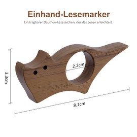 Cat Book Page Holder Wooden THETAG Book Page Holder with Cat Motif Book Holder Thumb Book Clip Made of Smooth Wood Book Accessories Cat Book Page Holder for Book Lovers and Literature Lovers