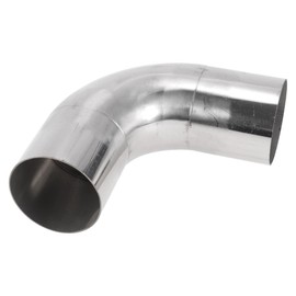 Motoforti 76mm/3" OD 90 Degree Mandrel Exhaust Pipe DIY Custom Car Modified Exhaust Pipe Tubing Piping 150mm/5.91" Leg Length T316 Stainless Steel Tube Silver Tone