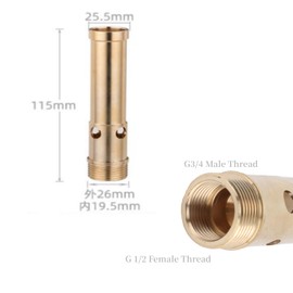 Fountain Sprinkler, G 1/2 Female Thread G3/4 Male Thread Bubbling Fountain Nozzle Brass Spray Head Pond Sprinkler for Various Pools Fountains
