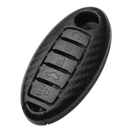 TANGSEN Funda inteligente para llavero 3D de fibra de carbono ABS cubierta de plástico en relieve para INFINITI JX35 Q50 Q60 QX56 QX60 QX80 para Nissan Altima Armada Max Murano PATHFINDER ROGUE 5 botones control remoto de entrada sin llave