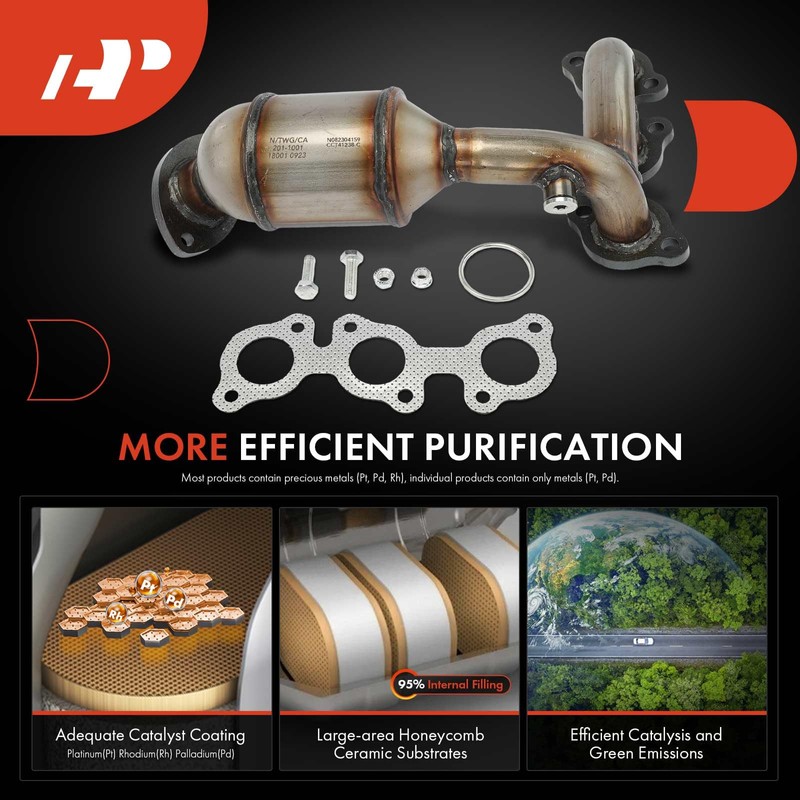 A-Premium Front Catalytic Converter Kit Direct-Fit Compatible with Toyota Highlander