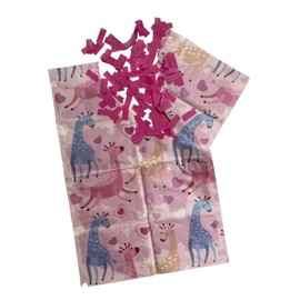 FettiWrap™ Stuffed Confetti Wrapping Paper - Gift Wrap that will Pop with Confetti - Two 20" x 30" Sheets per Package (2 Giraffe)