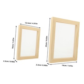 Gatuida 2Pcs Wooden Paper Making Frame DIY Craft Paper Mesh Tool for Handmade Suitable for Art Projects and Crafting