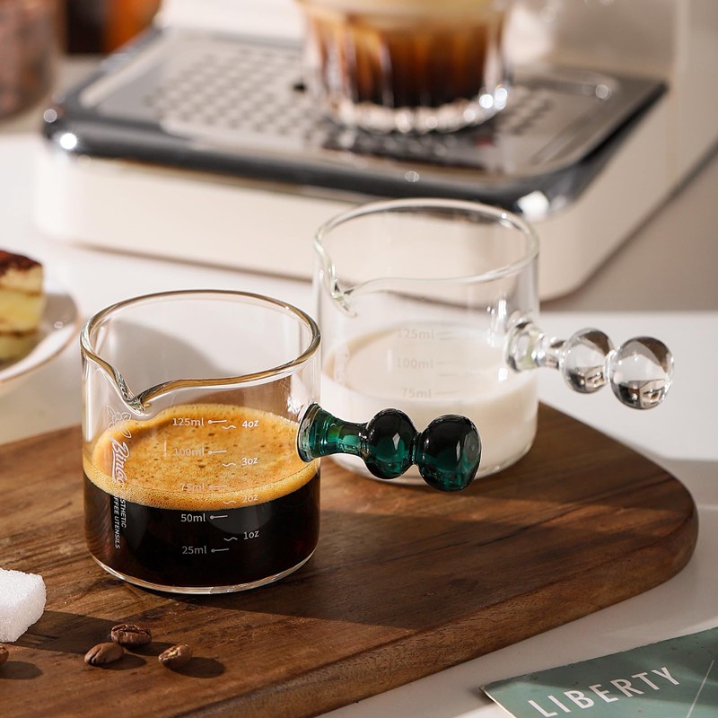 Espresso Shot Glasses with Handle, 120ml Espresso Cup with Single