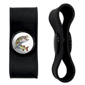 Musky Fishing 5 Headphone Earbud Cord Wrap - Charging Cable Manager - Wire Organizer Set of 2 - Black