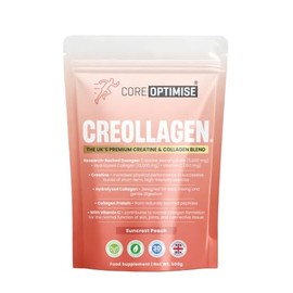 Creollagen® Creatine & Collagen Powder – 5,000mg Creatine Monohydrate + 13,000mg Hydrolysed Collagen Peptides, Vitamin C | 2-in-1 Suncrest Peach for Women & Men | Strength, Skin & Taste | 30 Servings