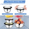 LIANYU Mixing Bowls Sets of 3, Stainless Steel Metal Nesting