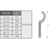 Utoolmart C Hook Spanner Wrench Collet Chuck for 28-32mm Round