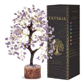 Yatskia Amethyst Crystal Tree, Crystals And Gemstones, Feng Shui Home Decor, Birthday Gifts For Women, Bedroom Decor, Gem Tree Living Room Decoration, Good Luck Gifts