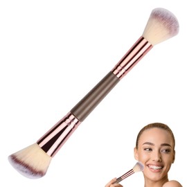 Nivofu Make-up brush, powder brush, double brush, foundation brush, concealer brush, blush brush, cosmetic brush, soft, Kabuki make-up brush, all-rounder for exquisite makeup, rose gold