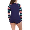 Nautica Women's Rash Guard Shirt, Prep Stripe Multi
