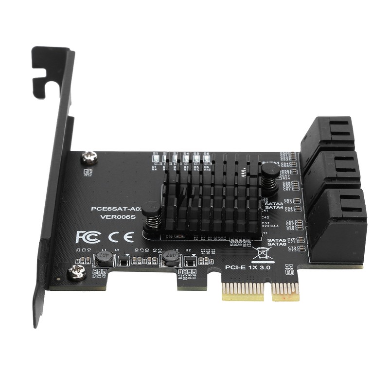Expansion Card PCIE to 6Port SATA3.0 Hard Disk 6G ASM1166