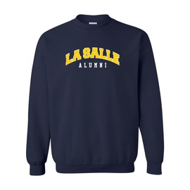 CreateMyTee | La Salle University Alumni Crewneck Sweatshirt (Navy, Medium)
