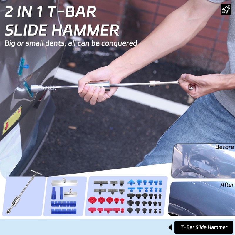 DentWiz Car Dent Repair Kit - Slide Hammer, Glue Gun