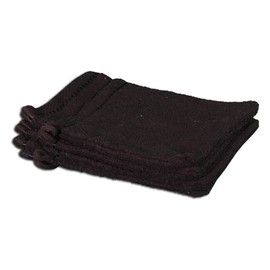 Gözze - Bath/Shower Glove/Mitt, Set of 4, Berlin, 100% Cotton, 17 x 24 cm - Black