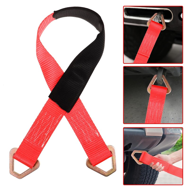Alipis Portable Heavy Duty Towing Rope Vehicle Strap for Emergency