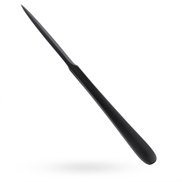 MUSROD 9" Black Metal Letter Opener with Minimalist Design, Safe