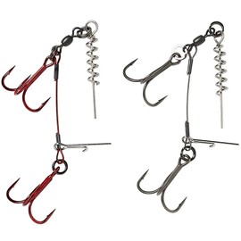 Savage Gear Carbon 49 Corkscrew Stinger 2 Stinger Hook Systems, Length/Size/Load Capacity: Approx. 6 cm/Size 1/23 kg