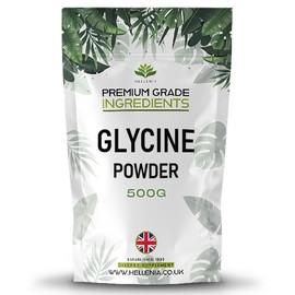 Glycine Powder 500g | Pure L-Glycine, Vegan Friendly, GMO Free | Premium Grade Ingredients | Supports Recovery, Muscle & Collagen Synthesis | Unflavoured - 500 Grams