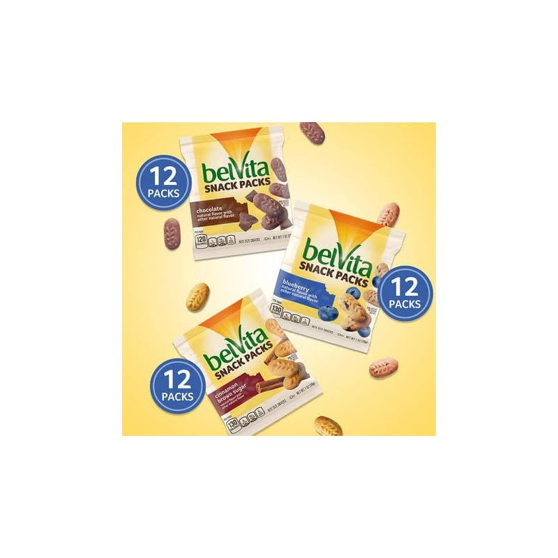 QT LIMITED Belvita Breakfast Biscuits Bite-Size Snack Packs Variety Pack